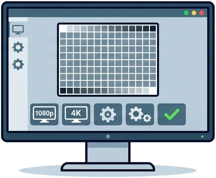 Ajustar resolución y frecuencia para una imagen correcta