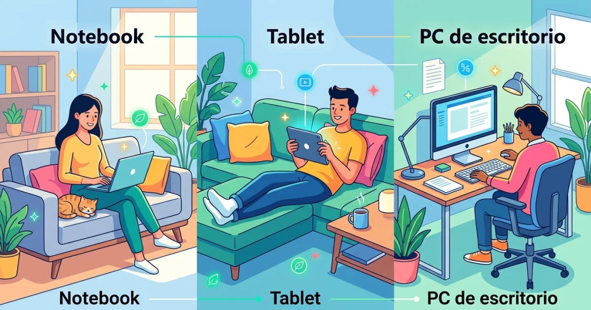 Qué conviene más para casa, notebook, tablet o PC de escritorio