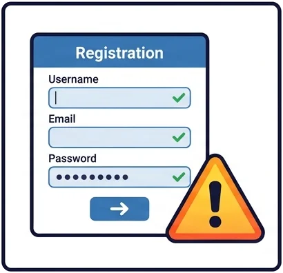 Señales de alerta antes de crear una cuenta