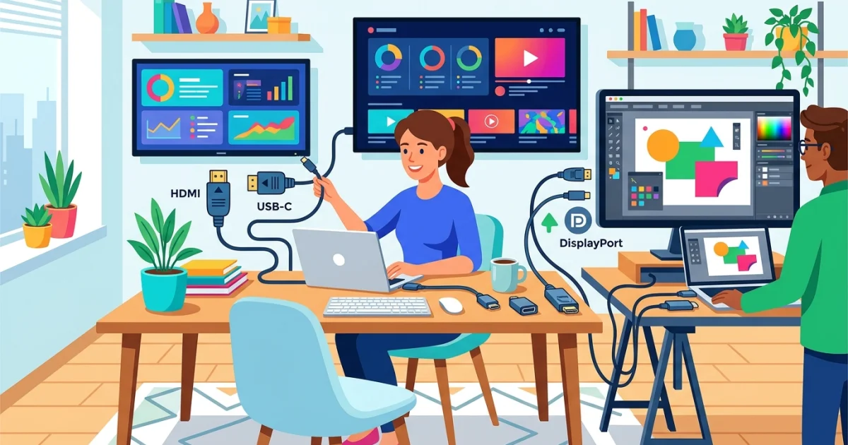 Cómo conectar tu notebook a un televisor o monitor externo