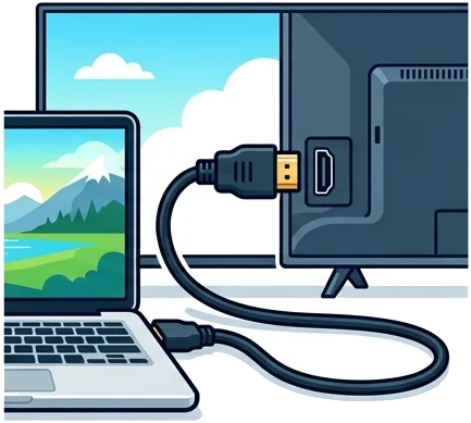 Cómo conectar tu notebook a un televisor o monitor externo